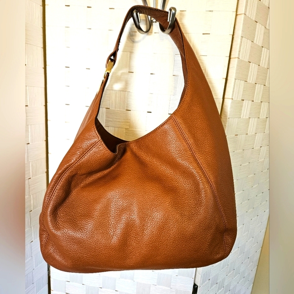 Michael Kors Brown Pebbled Leather Hobo Bag - Picture 7 of 7